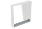 Geberit Selnova Square Szafka z lustrem, 58.8x85x17.5cm, z dwojgiem drzwi, biały