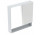 Geberit Selnova Square Szafka z lustrem, 58.8x85x17.5cm, z dwojgiem drzwi, biały