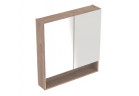 Geberit Selnova Square Szafka z lustrem, 58.8x85x17.5cm, z dwojgiem drzwi, orzech włoski hickory