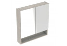 Geberit Selnova Square Szafka z lustrem, 58.8x85x17.5cm, z dwojgiem drzwi, orzech włoski hickory jasny