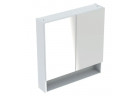 Geberit Selnova Square Szafka z lustrem, 78.8x85x17.5cm, z dwojgiem drzwi, biały
