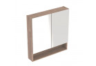Geberit Selnova Square Szafka z lustrem, 78.8x85x17.5cm, z dwojgiem drzwi, orzech włoski hickory