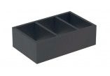 Geberit Smyle Square Wkład do szuflady, podział w kształcie litery H, do szuflady dolnej, B32.3cm, H9.8cm, T20cm, lava