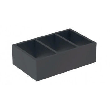 Geberit Smyle Square Wkład do szuflady, podział w kształcie litery H, do szuflady dolnej, B32.3cm, H9.8cm, T20cm, lava