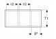 Geberit Smyle Square Wkład do szuflady, podział w kształcie litery H, do szuflady górnej, B32.3cm, H5.9cm, T15cm, lava