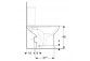 Geberit Selnova Comfort Stojąca miska WC do spłuczki nasadzanej, lejowa, B35.5cm, H46cm, T65.5cm, podwyższona, odpływ poziomy, Rimfree