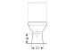 Geberit Selnova Square Stojąca miska WC do spłuczki nasadzanej, lejowa, B35cm, H40cm, T68cm, częściowo ukryte mocowania, odpływ poziomy, Rimfree