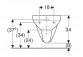 Geberit Selnova Square Wisząca miska WC, lejowa, B35cm, H34cm, T53cm