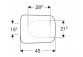 Geberit Selnova Compact Deska sedesowa, mocowanie od góry, kształt geometryczny, wolne opadanie, zachodząca pokrywa deski sedesowej, antybakteryjna