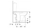 Geberit Selnova Comfort Stojąca miska WC do spłuczki nasadzanej, lejowa, 36x46x67cm, podwyższona, odpływ poziomy