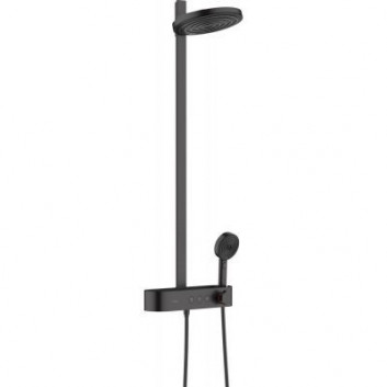 Komplet prysznicowy Hansgrohe Showerpipe Raindance Select S 240 1jet P, bateria termostatyczna, czarny mat