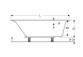 SELNOVA SQUARE wanna asymetryczna 170x105 cm, odpływ z prawej strony - biała