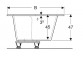SELNOVA SQUARE wanna asymetryczna 160x100 cm, odpływ z lewej strony