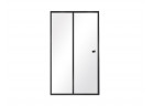 Drzwi prysznicowe do wnęki Besco Duo Slide Black, 100x195cm, przesuwne, szkło przejrzyste, profil czarny mat