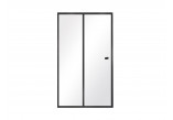 Drzwi prysznicowe do wnęki Besco Duo Slide Black, 100x195cm, przesuwne, szkło przejrzyste, profil czarny mat