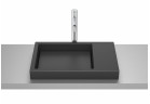 HORIZON Umywalka blatowa SKYLINE 60x38 cm CZARNY MAT