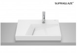 HORIZON Umywalka nablatowa GEOMETRIC 60x42 cm z otworem na baterię biały połysk Supraglaze®