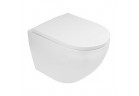 Zestaw miska wisząca wc Oltens Hamnes, 52x35,5cm, PureRim, z powłoką SmartClean z deską wolnoopadającą - biały