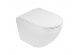 Zestaw miska wisząca wc Oltens Hamnes, 52x35,5cm, PureRim, z powłoką SmartClean z deską wolnoopadającą - biały