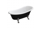 Wanna wolnostojąca OMNIRES ATENA COMFORT M+, 168x76cm - biały / czarny połysk