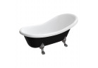 Wanna wolnostojąca OMNIRES ATENA COMFORT M+, 175 x 82 cm - biały / czarny połysk