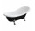 Wanna wolnostojąca OMNIRES ATENA COMFORT M+, 175 x 82 cm - biały / czarny połysk