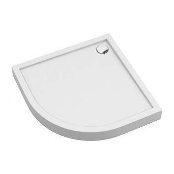Akrylowy brodzik prysznicowy kwadratowy OMNIRES CAMDEN, 80x80cm - biały połysk 