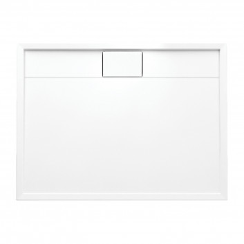 BROOKLYN akrylowy brodzik prysznicowy prostokątny, 80x100cm - biały połysk