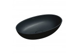 Umywalka nablatowa OMNIRES SHELL M+, 60 x 35 cm - black lava
