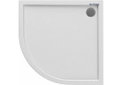 Oltens Superior brodzik półokragły 80x80 cm akrylowy - biały