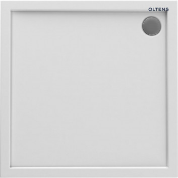 Oltens Superior brodzik kwadratowy 80x80 cm akrylowy - biały 