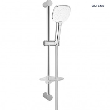 Zestaw prysznicowy Oltens Driva EasyClick (S) Alling 60 z mydelniczką - chrom/biały