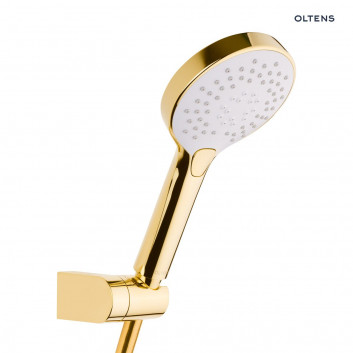 Zestaw prysznicowy Oltens Driva EasyClick Gide - złoty połysk/biały