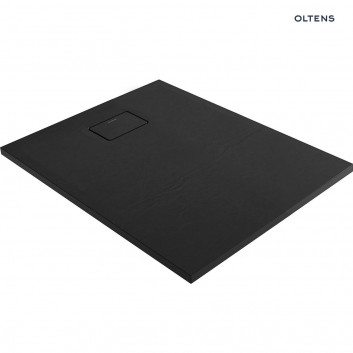 Oltens Bergytan brodzik prostokątny 100x80 cm RockSurface - czarny 
