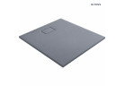 Oltens Bergytan brodzik prostokątny 100x90 cm RockSurface - szary beton