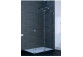 Drzwi prysznicowe walk-in Huppe Xtensa pure, suwane, 868-900mm, stabilizator skośny, mocowanie prawe, Anti-Plaque, profil srebrny połysk