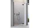 Drzwi prysznicowe Radaway Essenza Black DWJ 90x200 cm, wariant prawy, szkło przejrzyste z powłoką Easy Clean, profil czarny