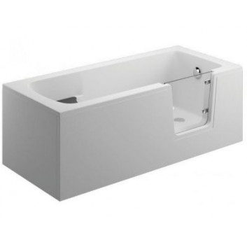 Wanna prostokątna Polimat Avo 150x75 cm z drzwiami dla osób niepełnosprawnych - biała
