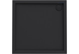 Oltens Superior brodzik akrylowy 80x80 cm kwadratowy - czarny mat 