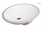 Oltens Mana umywalka 46x38 cm podblatowa owalna z powłoką SmartClean - biała