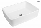Oltens Forde umywalka 48x37 cm nablatowa prostokątna z powłoką SmartClean - biała 
