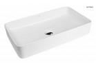 Oltens Solberg umywalka 62x41,5 cm nablatowa prostokątna z powłoką SmartClean - biała 