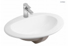 Oltens Kjos umywalka 52x43 cm wpuszczana w blat owalna - biała