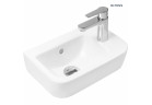 Oltens Vernal umywalka 37x24,5 cm cm wisząca prawa z powłoką SmartClean - biała