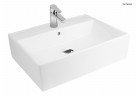 Oltens Hyls umywalka 58,5x44 cm nablatowa prostokątna z powłoką SmartClean - biała