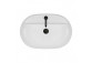 Oltens Hamnes Thin umywalka nablatowa z otworem na baterię owalna 62 x 42 cm biała  z powłoką Oltens SmartClean
