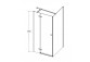 Kabina prysznicowa prostokątna Besco Pixa, 100x80cm, lewa, szkło przejrzyste, profil chrom