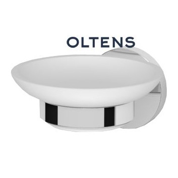 Oltens Gulfoss mydelniczka z uchwytem - biała ceramika/chrom
