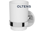 Oltens Gulfoss szklanka z uchwytem - biała ceramika/chrom