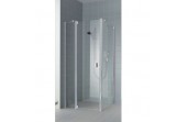 Drzwi prysznicowe Kermi Raya 75 cm, wahadłowe 1-skrzydłowe z polem stałym, wersja prawa